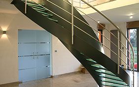 escalier en verre