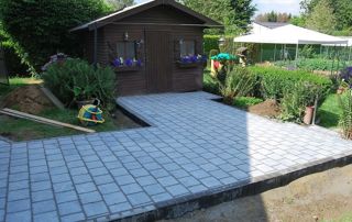 Terrasse en pavés