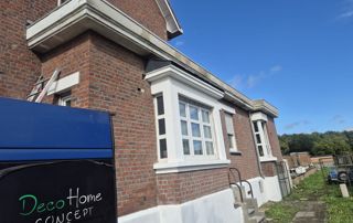 façade en briques rénovée