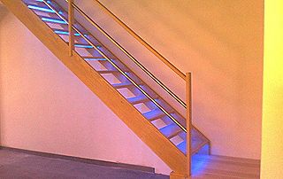 escalier droit en bois