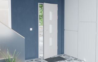 porte d'entrée blanche